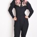 Black Lace Onesie / Steampunk / Gothic / Victorian Romper / Black Lace / Vintage Jumpsuit / Pantsuit / One Piece / Romantic Fashion / 1223