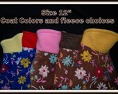 Clearanced priced FBP 12" OOAK Corduroy Coats Lined With Fleece for Dogs.