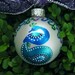 Peacock Ornament - Personalized for Wedding or Birthday or Christmas - Hand Painted Glass Ball