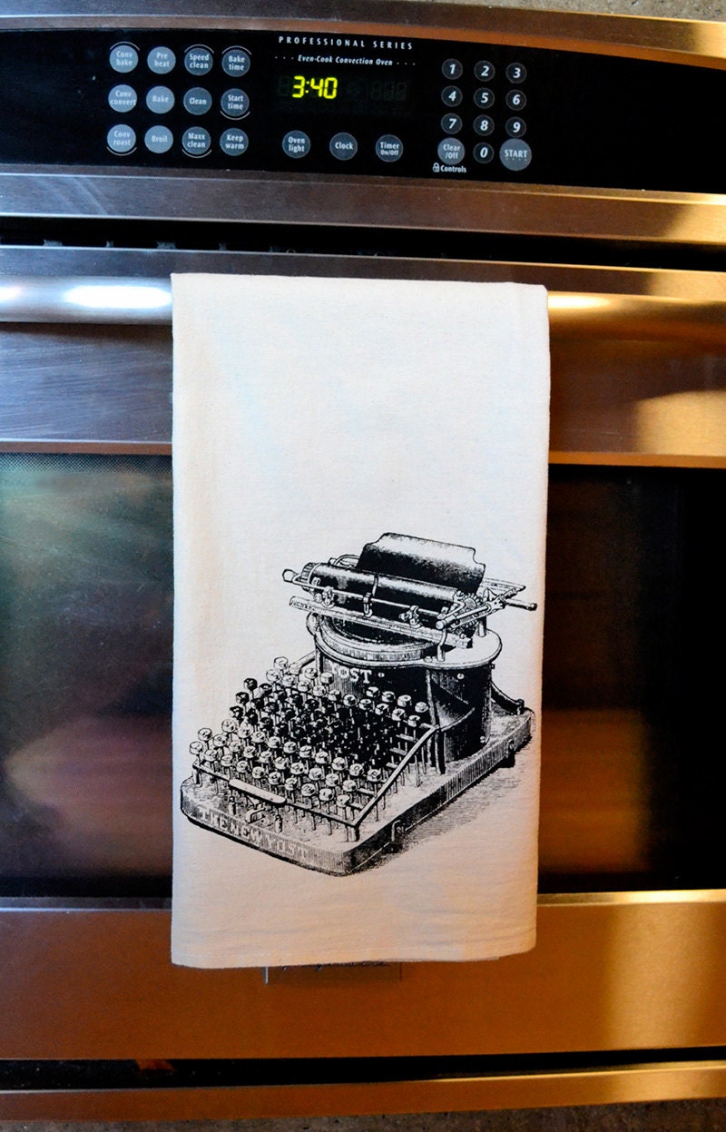 Vintage Typewriter Flour Sack Towel