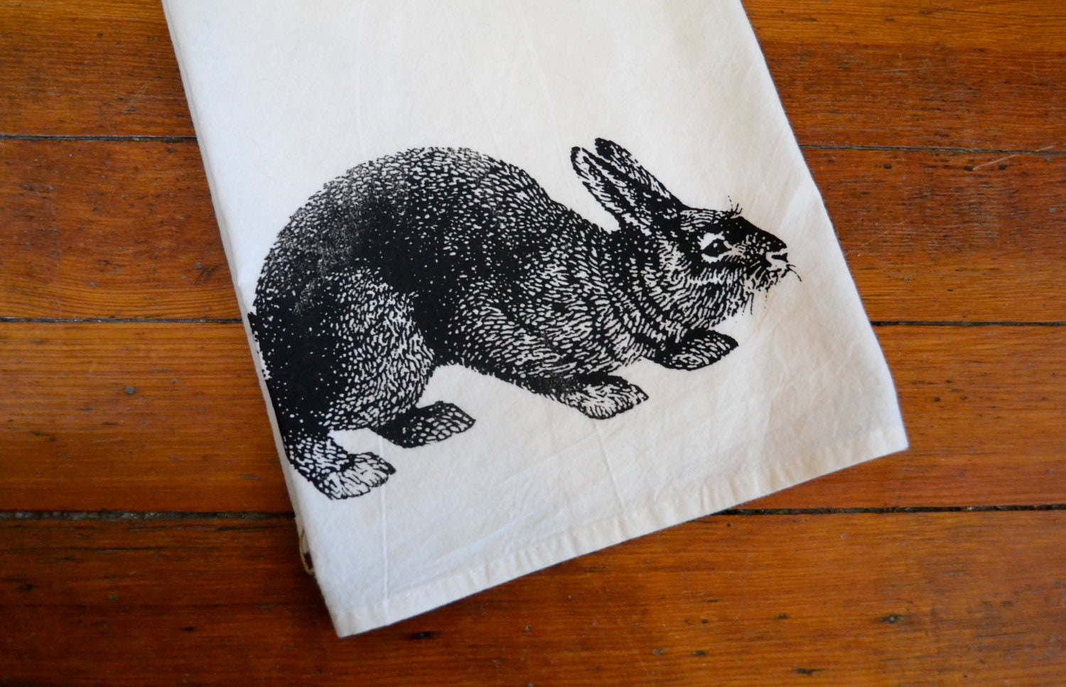 B. Poetic Bunny Flour Sack Towel