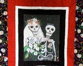 Day of the Dead Wedding Quilt tailgate size Till Death Do Us Part or Not.....down payment