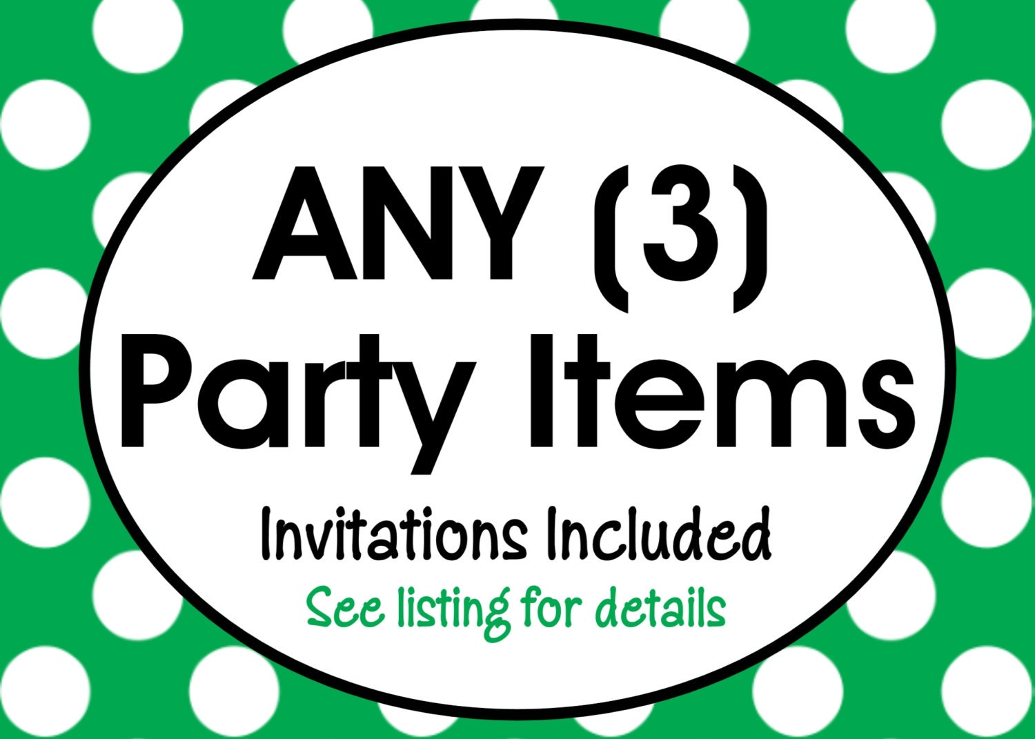 PARTY INVITATION and any 2 DECORATIONS Printable Party Package Il_170x135