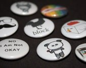 Geeky Hipster 1 inch buttons