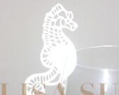 50 Seahorse Paper Place Card / Escort Card / Wine Glass Card Paper for Wedding Party