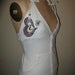 White Sideways Heart Hoodie Halter Tank Top