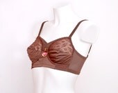 Chocolate brown bullet bra bombshell dead stock Vintage