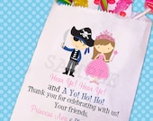 Princess Pirate Birthday Party, Candy Bags, Goody Bags, Party Favor Bag, Cookie Bags Set of 25