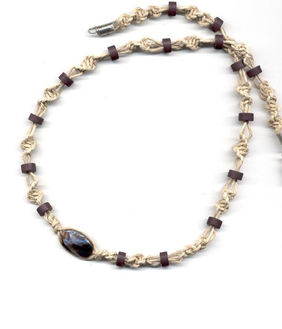 Hemp Necklace bow for Men by ToxicDaisy on Etsy