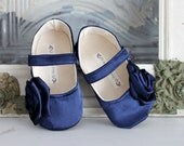 Baby Girl Shoes Toddler Girl Shoes Soft Soled Shoes Wedding Shoes Flower Girl Shoes Spring Shoes Summer Shoes Royal Blue Shoes Satin Shoes