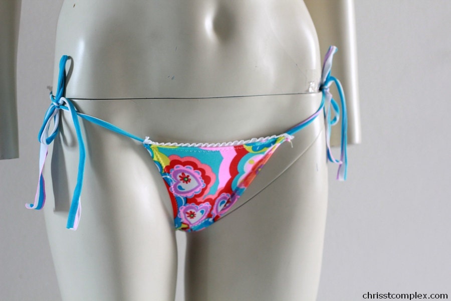 Bikini Swimsuit Floral Heats Strips Lingerie Top Bra kawaii Cosplay Resort - Chrisst Unique Fashion SPECIAL ETSY PRICE