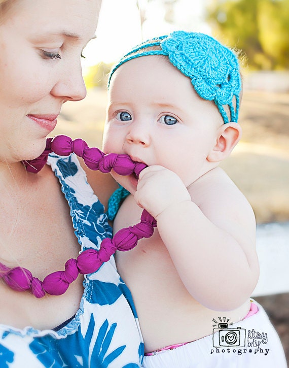 knotted statement necklace / beaded teething nursing necklace -- yellow blossom