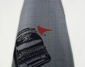 Houndstooth Twill A-Line Typewriter Skirt