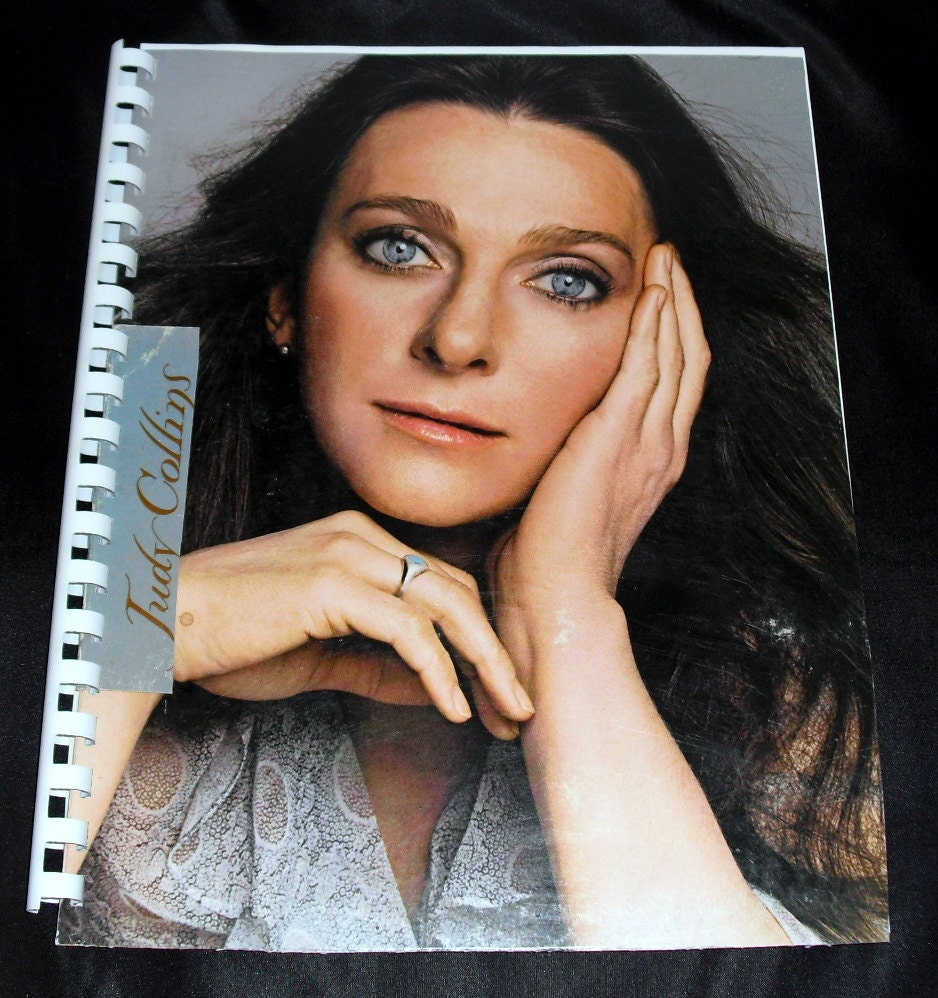 Free Shipping 1970s Judy Collins Judith Record Album Recycled / Upcycled LP Cover Blank Comb-Bound Journal