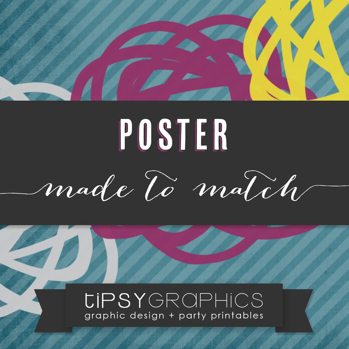 Poster. Printable ADD ON. Made to Match any Tipsy Graphics Design Il_570xn