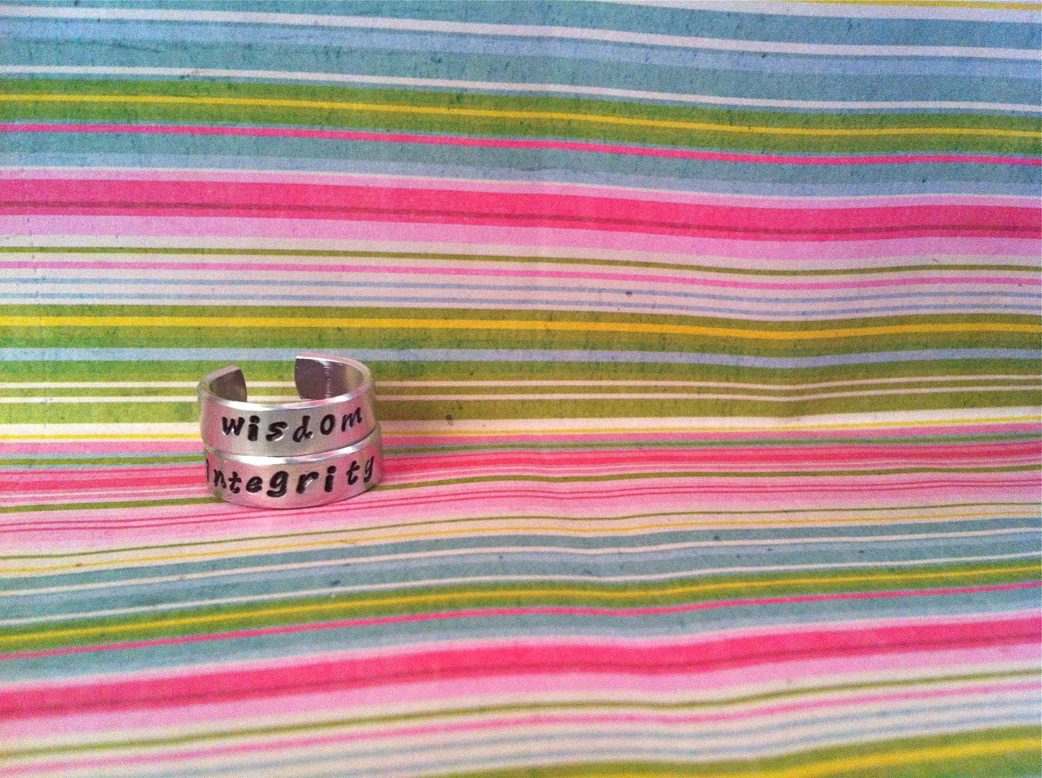 SALE TODAY....NEW-Personalizd Stack-Able Rings...Hand Stamped