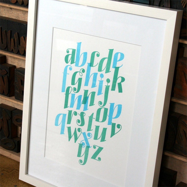 abc Letterpress Print