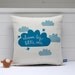 Hand Screen Printed Dream Big Little One Cushion Cover in Teal