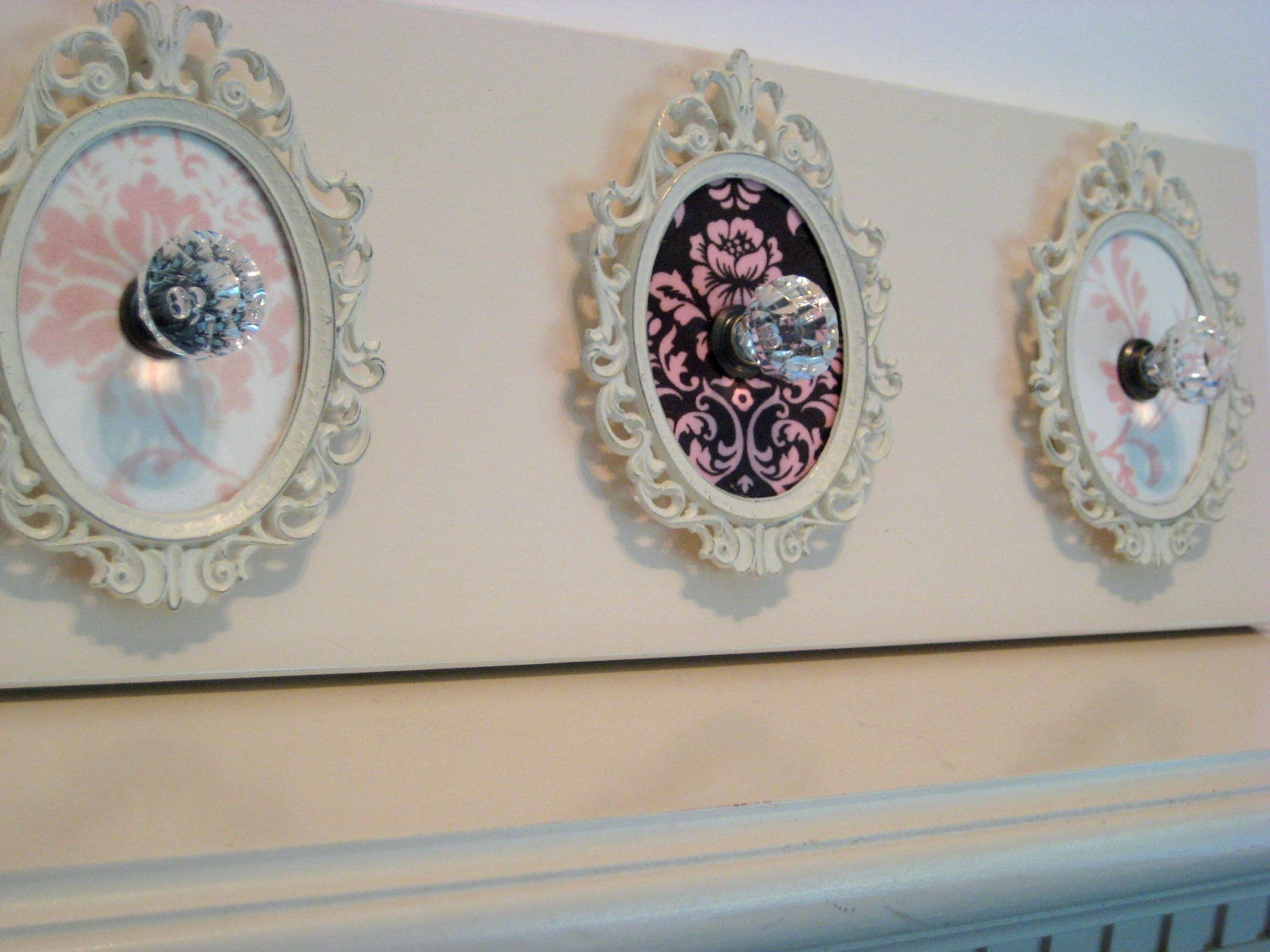 Rustic country chic rack, accessories holder, re purposed vintage Italian made frames
