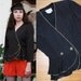 Vintage 80s 90s Polkadot Peplum Blazer Small