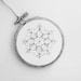 CYBER MONDAY SALE - Silver Glitter Snowflake Embroidery Hoop Christmas Ornament in White Grey - Winter & Holiday Decoration 3" Hoop