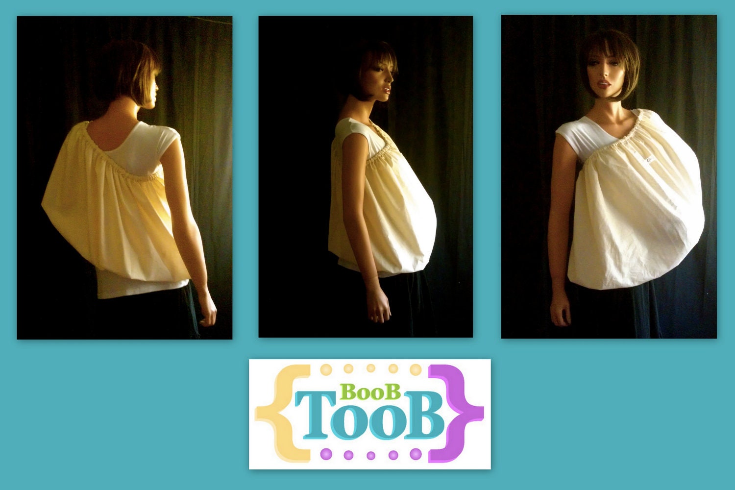 New:  Unbleached Muslin BooB TooB Nursing Cover.