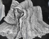 Gorgeous Grey Merino and Silk Chiffon Nuno Scarf