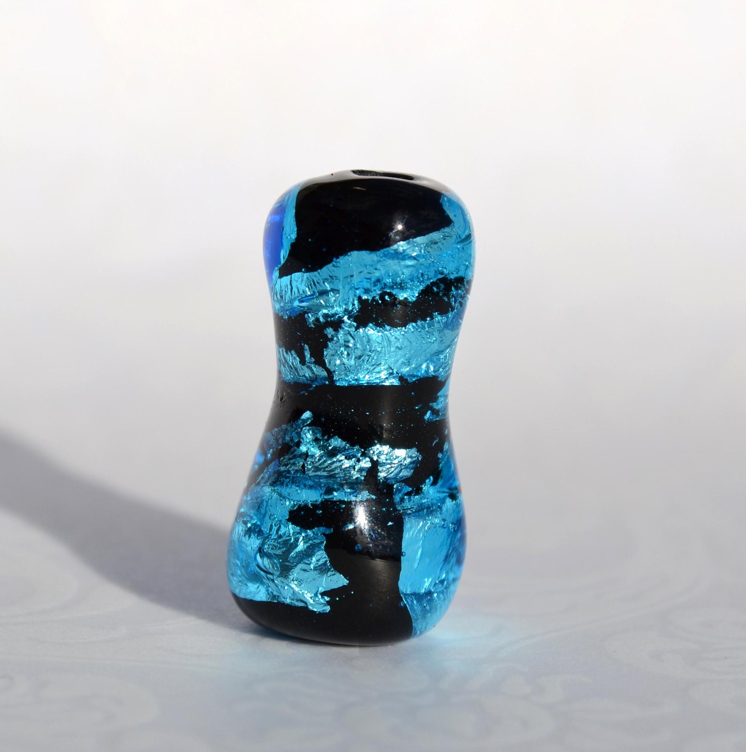 Aquasheen-lampwork glass focal bead-HANDMADE-SRA-OOAK-free shipping