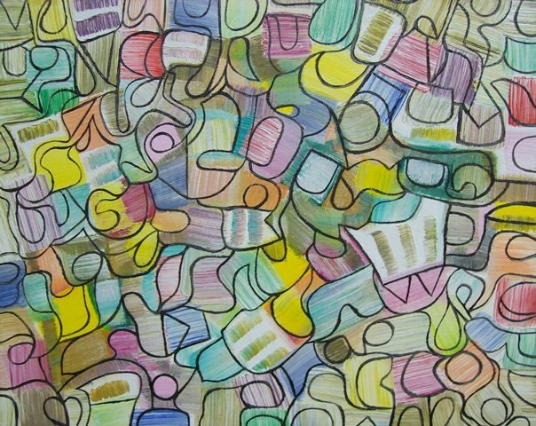 Original Abstract Oil Painting