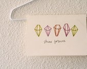 shine forever, hand drawn greeting card