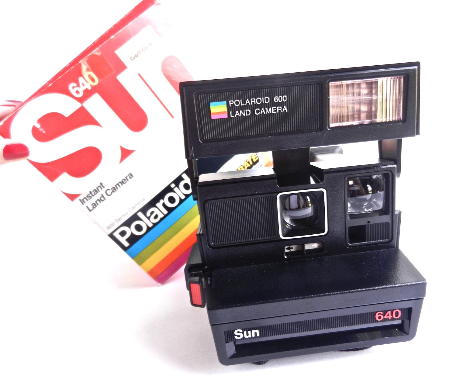 Vintage Polaroid Camera Polaroid Sun 640 by MaejeanVintage