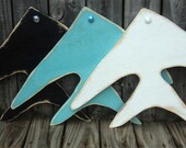 Beach-y Wooden Angel Fish, Nautical Rustic Wall Hanging,Cottage Decor