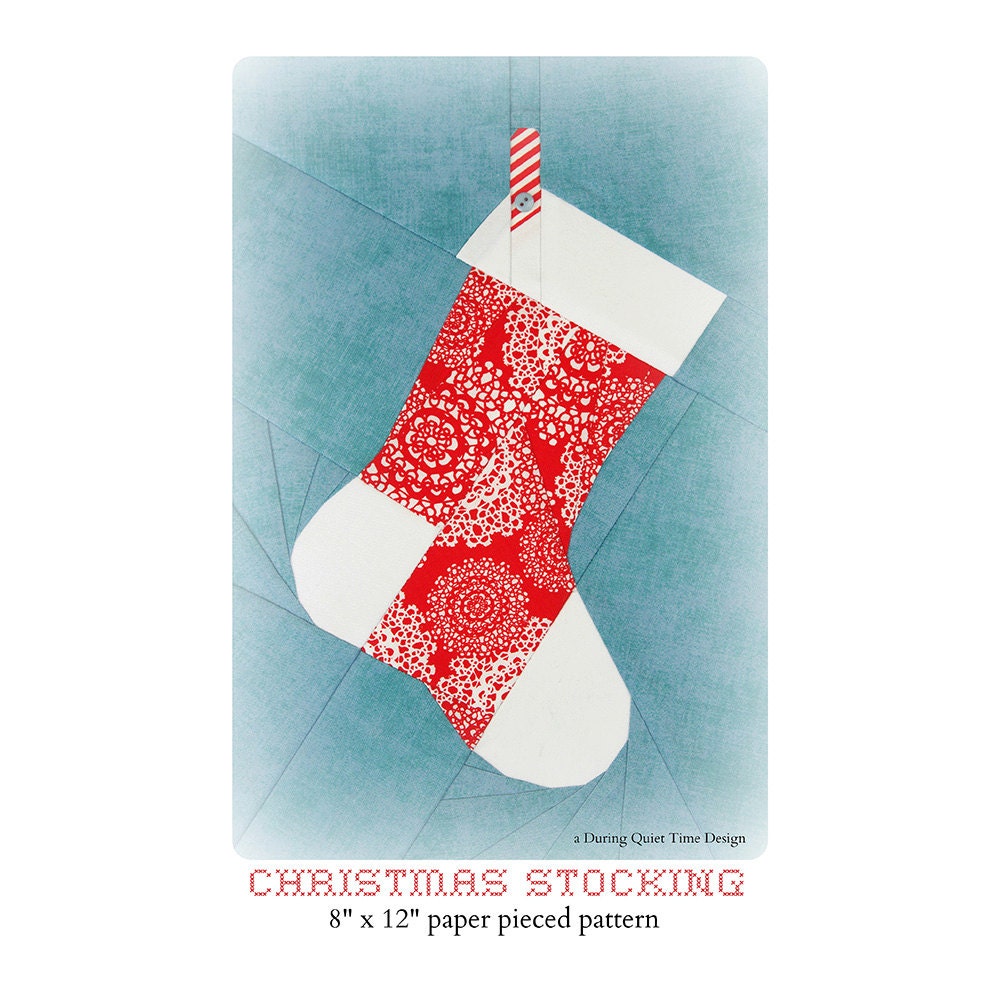 Christmas Stocking Paper Pieced Pattern