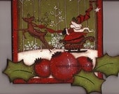 Santa's On His Way-Unfinished Wood-Woodworking Seasonal-Christmas Decoration-Santa Decor-Published
