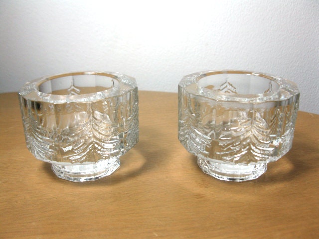 Pair of iittala Kuusi candle holders