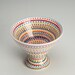 Stripes and Dots Cone Bowl Ice Cream Parfait Cup Hand Painted Dinnerware Dish