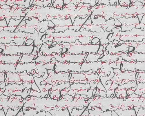 Home Dec Fabric Yardage - Graffiti - Premier Prints Designer - Bright Pink and Gray  - 1 Yard