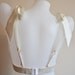 BELLE Bridal Grecian Tulle Bra with silk satin Bows - White wedding Bra - Free shipping