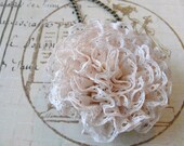 Lace Floral cream vintage inspired necklace