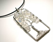 Rectangular Opalite Tree of Life Pendant