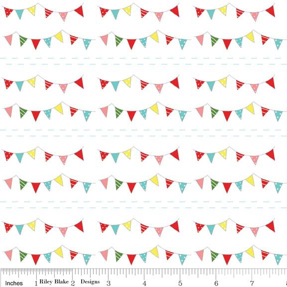 ON SALE 1/2 Yard Riley Blake The Simple Life Multi Bunting