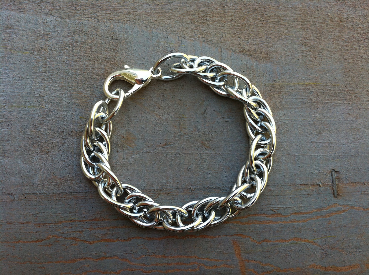 Silver Chain Bracelet, Silver Bracelet,  intertwined, Chain, Bohemian, Chunky Chic