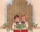Vintage Choir boy Christmas card