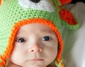 Crochet Pattern Monster Alien Mohawk Hat PDF