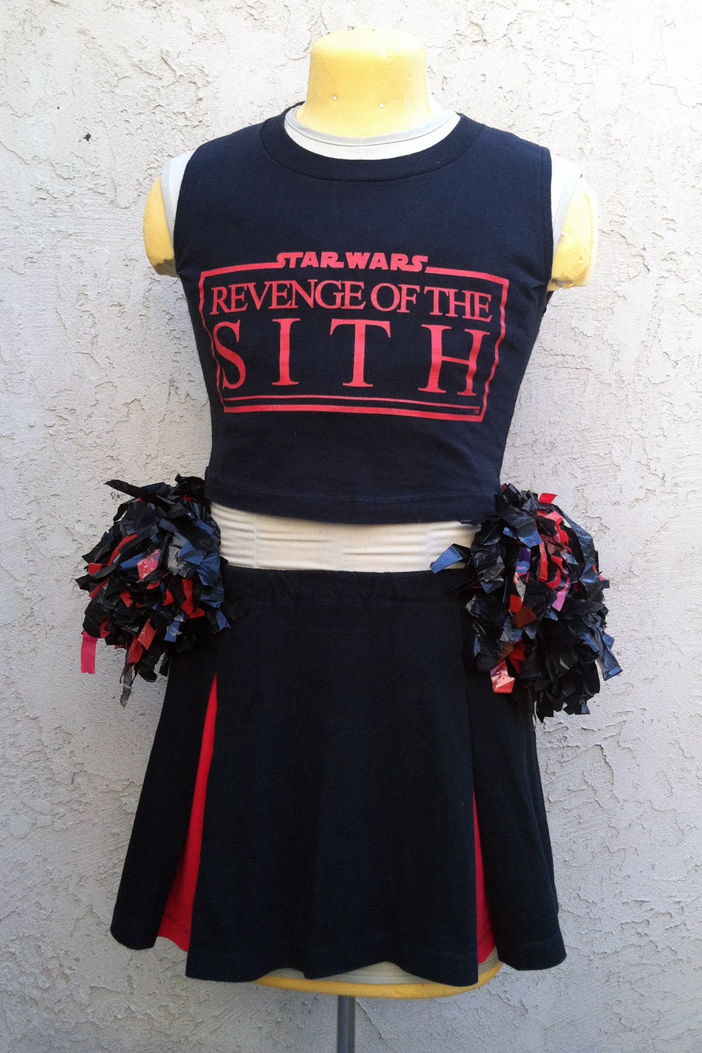 Star Wars Revenge of the Sith cheerleader costume with pom-poms