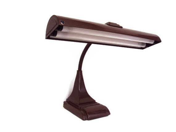 Vintage Mid Century Gooseneck Desk Lamp, Industrial Desk Lamp, Drafting Table Lamp, Art Deco Home Decor, Working Condition - YesterdaysSilhouette