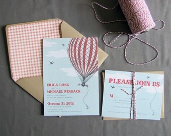 Love is in the Air  Wedding Invitations