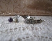 Spoon bracelet - Spoon Jewelry - Vintage Silver Plate Spoons - "Floral" by Waterford Co., 1912