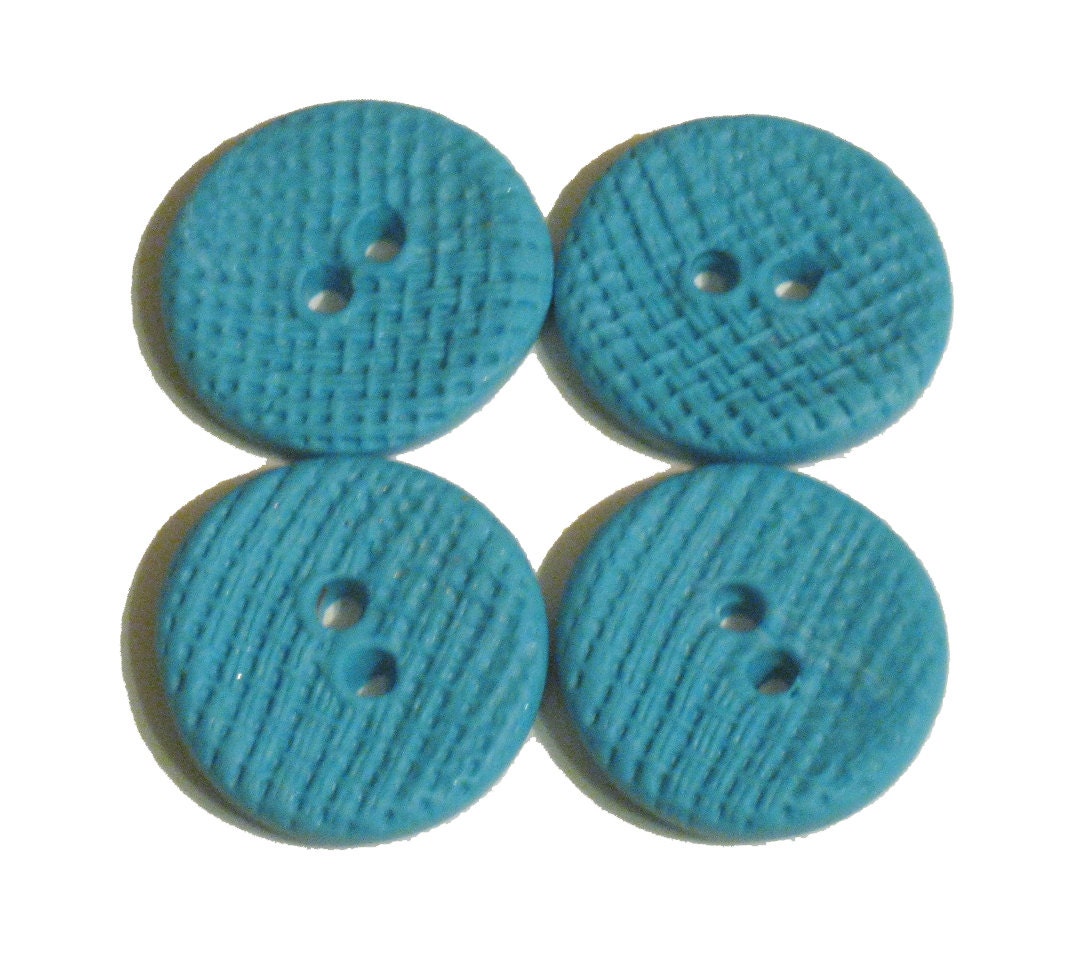 Handmade Polymer Clay Basketweave Buttons