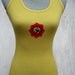 SALE - Marigold Yellow Lotus Yoga Tank Top - Medium